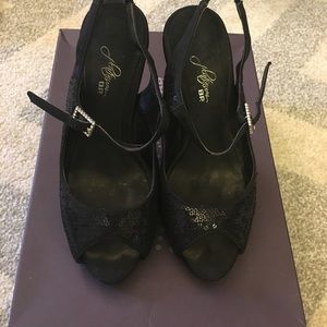 BP. Black Satin Shoes
